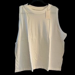 A New Day Plus Size White Sleeveless t-shirt- Size 3X